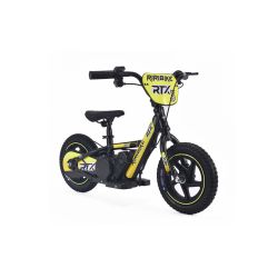 Detské elektrické odrážadlo RIRIBIKE RTX3 24V (12”), žlté, Lítiová batéria, 100W motor, Kotúčová brzda, Nastaviteľné mäkké PU sedadlo