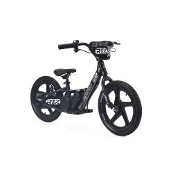 Detské elektrické odrážadlo RIRIBIKE RTX6 24V (16”), čierne, Lítiová batéria, 250W Motor, Kotúčová brzda, Nastaviteľné mäkké PU sedadlo