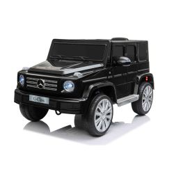 Elektrické autíčko Mercedes G500 12V, čierne, 2,4 GHz diaľkové ovládanie, USB / SD Vstup, odpruženie, Lítiová batéria, LED svetlá, ORIGINÁL licencia