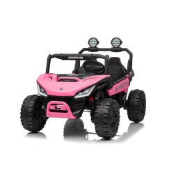Elektrické autíčko T-REX Ride 4x4 Dvojmiestne 24V, ružové, MP3 Prehrávač s USB/AUX vstupom, Pohon 4x4, Lítiová Batéria, Odpruženie, Diaľkový ovládač, LED Svetlá