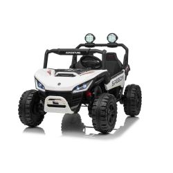 Elektrické autíčko T-REX Ride 4x4 Dvojmiestne 24V, biele, MP3 Prehrávač s USB/AUX vstupom, Pohon 4x4, Lítiová Batéria, Odpruženie, Diaľkový ovládač, LED Svetlá