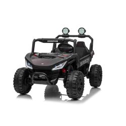 Elektrické autíčko T-REX Ride 4x4 Dvojmiestne 24V, čierne, MP3 Prehrávač s USB/AUX vstupom, Pohon 4x4, Lítiová Batéria, Odpruženie, Diaľkový ovládač, LED Svetlá