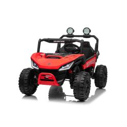 Elektrické autíčko T-REX Ride 4x4 Dvojmiestne 24V, červené, MP3 Prehrávač s USB/AUX vstupom, Pohon 4x4, Lítiová Batéria, Odpruženie, Diaľkový ovládač, LED Svetlá