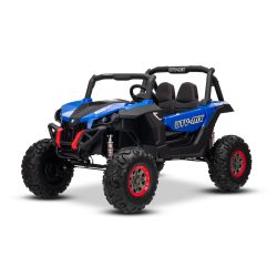 Elektrické autíčko NEW RSX 24V, Modré, Pohon 4x4, Lítiová batéria, EVA kolesá, Odpružené nápravy, Dvojmiestne koženkové sedadlo, Diaľkový ovládač,  MP3 prehrávač so vstupom USB/AUX