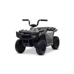 Licencovaná elektrická štvorkolka Arctic Cat 12V so zadným pohonom, sivá, LED svetlá, Lítiová batéria, 2 x 25W motor, Originál Licencia