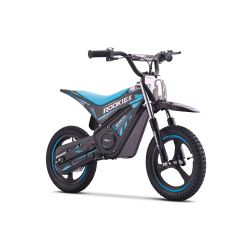 Detská elektrická minicross motorka ROOKIE X 24V (12"), modrá, Lítiová batéria, 250W Bezuhlíkový motor, Kotúčová brzda
