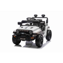 Elektrické autíčko OFFROAD NEW s pohonom zadných kolies, biele, Lítiová batéria, Vysoký podvozok, široké sedadlo, Odpružené nápravy, 2,4 GHz Diaľkový ovládač, LED svetlá