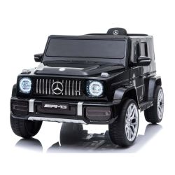 Elektrické autíčko Mercedes G63 12V, čierne, Jednomiestné sedadlo, Lítiová batéria, 2,4 GHz DO, USB, Bluetooth, Original licencia