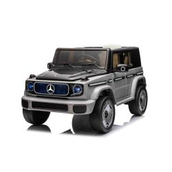 Elektrické autíčko Mercedes-Benz EQG 12V, sivé, LED Podsvietené častí karosérie, funkčné predné aj zadné svetlá, 2.4 GHz diaľkové ovládanie, USB/Aux Vstup, Lítiová batéria, 2 X 35W motor, ORIGINÁL licencia