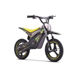 Detská elektrická minicross motorka ROOKIE X 24V (12"), zelená, Lítiová batéria, 250W Bezuhlíkový motor, Kotúčová brzda
