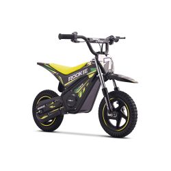 Detská elektrická minicross motorka ROOKIE 24V (12"), zelená, Lítiová batéria, 250W Bezuhlíkový motor, Kotúčová brzda