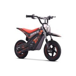 Detská elektrická minicross motorka ROOKIE 24V (12"), červená, Lítiová batéria, 250W Bezuhlíkový motor, Kotúčová brzda
