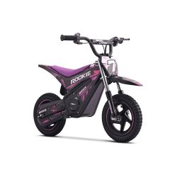 Detská elektrická minicross motorka ROOKIE 24V (12"), fialová, Lítiová batéria, 250W Bezuhlíkový motor, Kotúčová brzda