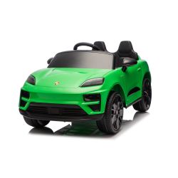 Elektrické autíčko Porsche Macan 12V s pohonom zadných kolies a licenciou (Jednomiestne), zelené, Lítiová batéria, široké sedadlo, Odpružené nápravy, 2,4 GHz Diaľkový ovládač, MP3 prehrávač so vstupom USB/AUX, LED svetlá