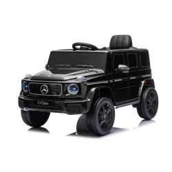 Elektrické autíčko Mercedes G580 12V, čierne, 2,4 GHz diaľkové ovládanie, Bluetooth, USB / SD Vstup, Lítiová batéria, LED svetlá, ORIGINÁL licencia