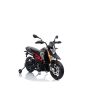 Elektrická Motorka APRILIA DORSODURO 900, Licencované, 12V batéria, EVA mäkké kolesá, 2 x 18W motor, Odpruženie, kovový rám, kovová vidlica, pomocné kolieska, Sivé