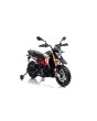 Elektrická Motorka APRILIA DORSODURO 900, Licencované, 12V batéria, EVA mäkké kolesá, 2 x 18W motor, Odpruženie, kovový rám, kovová vidlica, pomocné kolieska, červené