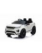 Elektrické autíčko Range Rover EVOQUE, Jednomiestne, biele, Koženkové sedadlá, MP3 prehrávač s prípojkou USB/SD, Pohon 4x4, Batéria 12V10AH, EVA kolesá, Odpružená náprava, Kľúčové trojpolohové štartovanie, 2,4 GHz Bluetooth Diaľkový Ovládač, Licencia