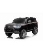 Elektrické autíčko Toyota Landcruiser 12V, čierne, Koženkové sedadlo, 2,4 GHz diaľkové ovládanie, USB / AUX Vstup, Odpruženie, 12V batéria, Mäkké EVA kolesá, 2 X 35W MOTOR, ORIGINAL licencia