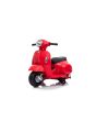 Elektrická motorka Vespa GTS, červené, s pomocnými kolesami, Licencované, 6V Batéria, 30W motor
