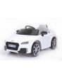 Elektrické autíčko Audi TT RS, 12V, 2,4 GHz diaľkové ovládanie, otváracie dvere, EVA kolesá, koženkové sedadlo, 2X MOTOR, biele, ORGINAL licencia
