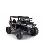 Elektrické autíčko UTV 24V, čierne, dvojmiestné, 2 x 200 W Motor, Lítiová batéria, EVA kolesá, odpružené nápravy, ektrická brzda, čalúnené sedadlo, 2,4 GHz DO, Dvojmiestne, USB, SD karta