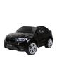 Elektrické autíčko BMW X6 M, 2 miestne, 2x 120 W motor, 12V, elektrická brzda, 2,4 GHz diaľkové ovládanie, otváracie dvere, EVA kolesá, koženkové sedadlo, 2X MOTOR, čierne, ORGINAL licencia