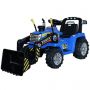 Elektrický Traktor MASTER s naberačkou, modrý, Pohon zadných kolies, 12V batéria, Plastové kolesá, 2X 35W Motor, široké sedadlo, 2,4 GHz diaľkový ovládač, Jednomiestne, MP3 prehrávač so vstupom Aux