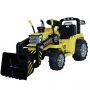 Elektrický Traktor MASTER s naberačkou, žltý, Pohon zadných kolies, 12V batéria, Plastové kolesá, 2X 35W Motor, široké sedadlo, 2,4 GHz Diaľkový ovládač, Jednomiestne, MP3 prehrávač so vstupom Aux