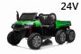 Zánovné farmárske elektrické autíčko RIDER 6X6 24V s pohonom štyroch kolies 4X 100W, 24V/7ah batéria, EVA kolesá, široké dvojmiestne sedadlo, Odpružené nápravy, 2,4 GHz Diaľkový ovládač, Dvojmiestne, MP3 prehrávač so vstupom USB/SD, Bluetooth
