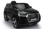 Elektrické autíčko Audi Q7, čierne, EVA kolesá, Jednomiestne sedadlo, 12V, 2,4 GHz diaľkové ovládanie, 2x motor, USB, SD karta, ORGINAL licencia