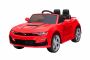 Elektrické autíčko Chevrolet Camaro 12V, červené, 2,4 GHz diaľkové ovládanie, Otváracie dvere, EVA kolesá, LED Svetlá, kožené sedadlo, 2 X MOTOR, USB/SD Vstup, ORGINAL licencia