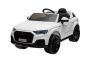 Elektrické autíčko Audi Q7 biele, Jednomiestne, Nezávisle odpruženie, 12V batéria, Diaľkové ovládanie, 2 x 35W motor, LED Svetlá, USB/AUX Vstup na MP3 prehrávači, Licencované