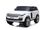 Elektrické autíčko Range Rover, Dvojmiestne, biele, Kožené sedadlá, LCD Displej so vstupom USB, Pohon 4x4, 2x 12V7AH, EVA kolesá, Odpružené nápravy, Kľúčové trojpolohové štartovanie, 2,4 GHz Bluetooth Diaľkový Ovládač