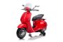 Elektrická motorka Vespa 946 aj so spätným chodom, červené, s pomocnými kolesami, Licencované, Lítiová batéria, 2x 30W Motor, Koženkové sedadlo, MP3 Prehrávač s USB vstupom