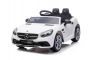 Použité elektrické autíčko Mercedes-Benz SLC 12V, biele, Koženkové sedadlo, 2,4 GHz diaľkové ovládanie, USB / AUX Vstup, Zadné odpruženie, LED Svetlá, Mäkké EVA kolesá, 2 X 30W MOTOR, ORIGINÁL licencia