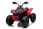 Elektrická štvorkolka Can-am Renegade, červená, jednomiestna, odpružená predná a zadná náprava, LED Svetlá, 12V batéria, 2 x 35W Motory, mäkké EVA kolesá, MP3 prehrávač so vstupom USB/AUX, Licencovaná