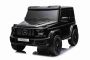Elektrické autíčko Mercedes-Benz G63 AMG 4x4² Dvojmiestne 12V, čierne, MP3 Prehrávač s USB/AUX vstupom, Pohon 4x4, Batéria 12V14Ah, EVA kolesá s odpružením, Koženkové sedadlá, Diaľkový ovládač, Licencované