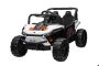 Elektrické autíčko UTV Small 12V, biely, Pohon zadných kolies, 12V batéria, Plastové kolesá, široké dvojité sedadlo, 2,4 GHz Diaľkový ovládač, Jednomiestne, MP3 prehrávač so vstupom USB/SD, LED Svetlá