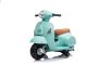 Elektrická motorka Vespa GTS, tyrkysové, s pomocnými kolesami, Licencované, Lítiová batéria, Koženkové sedadlo, 30W motor