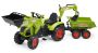 FALK Šliapací traktor 1010W Claas Axos s nakladačom, rýpadlom a vlečkou