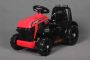 Elektrický Traktor FARMER, červený, Pohon zadných kolies, 6V batéria, Plastové kolesá, široké sedadlo, 2,4 GHz Diaľkový ovládač, Jednomiestne, MP3 prehrávač, LED Svetlá