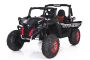 Zánovné elektrické autíčko NEW RSX Čierne, Pohon 4x4, 2x12V, EVA kolesá, široké dvojmiestne sedadlo, Kľúč na štartovanie, 2,4 GHz DO, 4x MOTOR, Dvojmiestne, USB, SD karta