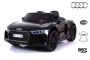 Elektrické autíčko Audi R8 Spyder, 12V, 2,4 GHz dialkové ovládanie, otváravé dvere, EVA kolesá, kožené sedadlo, 2 X MOTOR, čierne, ORGINAL licencia