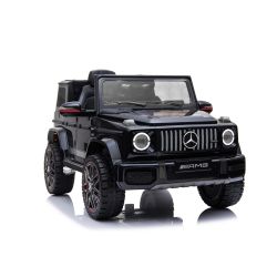 Elektrické autíčko Mercedes G, čierne, Jednomiestne sedadlo, 12V batéria, 2,4 GHz DO, 2X MOTOR, USB, SD karta, ORGINAL licencia