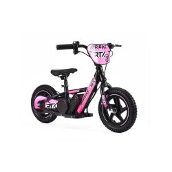 Detské elektrické odrážadlo RIRIBIKE RTX3 24V (12”), ružové, Lítiová batéria, 100W motor, Kotúčová brzda, Nastaviteľné mäkké PU sedadlo