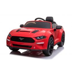 Zánovné elektrické autíčko Ford Mustang 24V, červené, Mäkké EVA kolesá, Motory: 2 x 16 000 otáčok, 24V Batéria, LED Svetlá, 2,4 GHz dialkové ovládanie, MP3 Prehrávač, ORIGINAL licencia