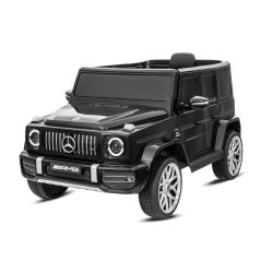 Elektrické autíčko Mercedes G, čierne, Jednomiestné sedadlo, Lítiová batéria, 2,4 GHz DO, 2XMOTOR, USB, SD karta, ORGINAL licencia