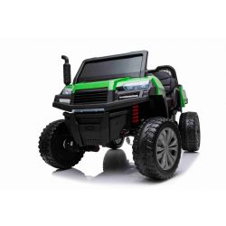 Použité farmárske elektrické autíčko RIDER 4X4 s pohonom všetkých kolies, 2x12V batéria, EVA kolesá, široké dvojmiestne sedadlo, Odpružené nápravy, 2,4 GHz Diaľkový ovládač, Dvojmiestne, MP3 prehrávač so vstupom USB/SD, Bluetooth
