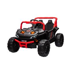 Elektrické autíčko UTV Small 12V, čierny, Pohon zadných kolies, 12V batéria, Plastové kolesá, široké dvojité sedadlo, 2,4 GHz Diaľkový ovládač, Jednomiestne, MP3 prehrávač so vstupom USB/SD, LED Svetlá